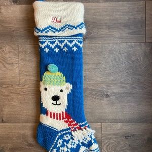 Pottery Barn Polar Bear Merry & Bright Stocking